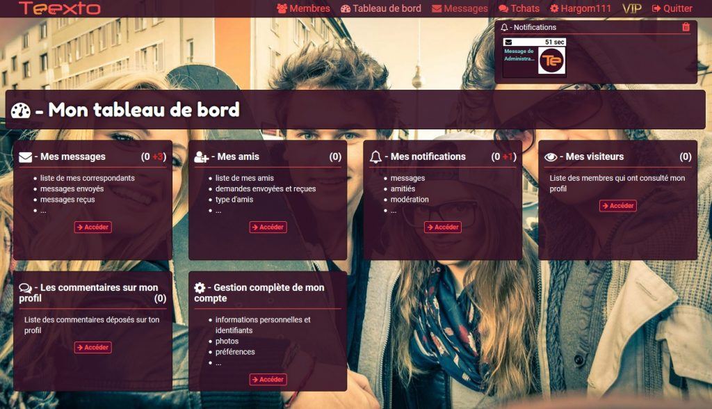 Site pour ados