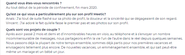témoignage meetic